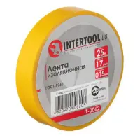 Стрічка ізоляційна Intertool IT-0062 0.15мм x 17мм x 25м жовта                                      