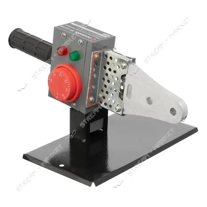 Паяльник для пластиковых труб Intertool RT-2110 850Вт 0-300C насадки 20 25 32мм металлический       