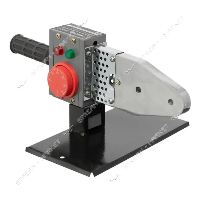 Паяльник для пластиковых труб Intertool RT-2111 850Вт 0-300C насадки 20 25 32 40 50 63мм