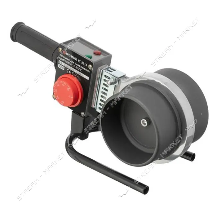 Паяльник для пластиковых труб Intertool RT-2113 1500Вт 0-300C насадки 75 90 110мм метал.            