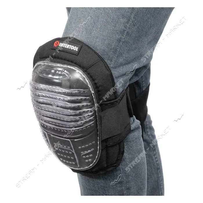 Наколенники защитные Intertool SP-0051 противоскользящие накладки из ПВХ ткань 600D гелевые подуш.