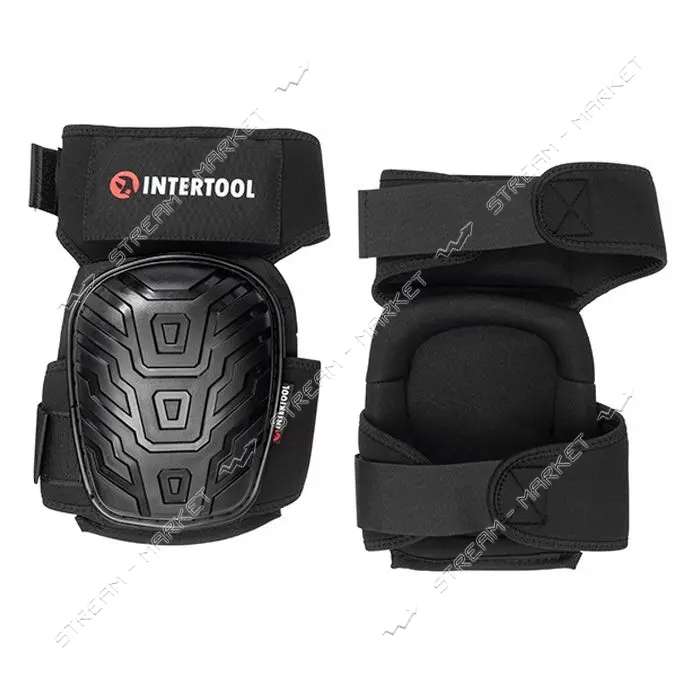 Наколенники защитные Intertool SP-0054 противоскользящие накладки из ПВХ ткань 600D гелевые подуш.