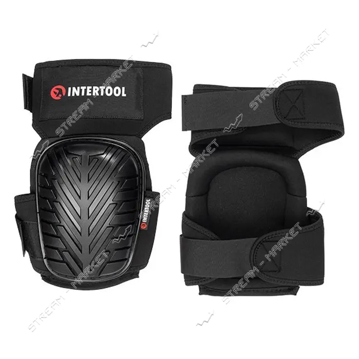 Наколенники защитные Intertool SP-0056 противоскользящие накладки из ПВХ ткань 600D гелевые подуш.
