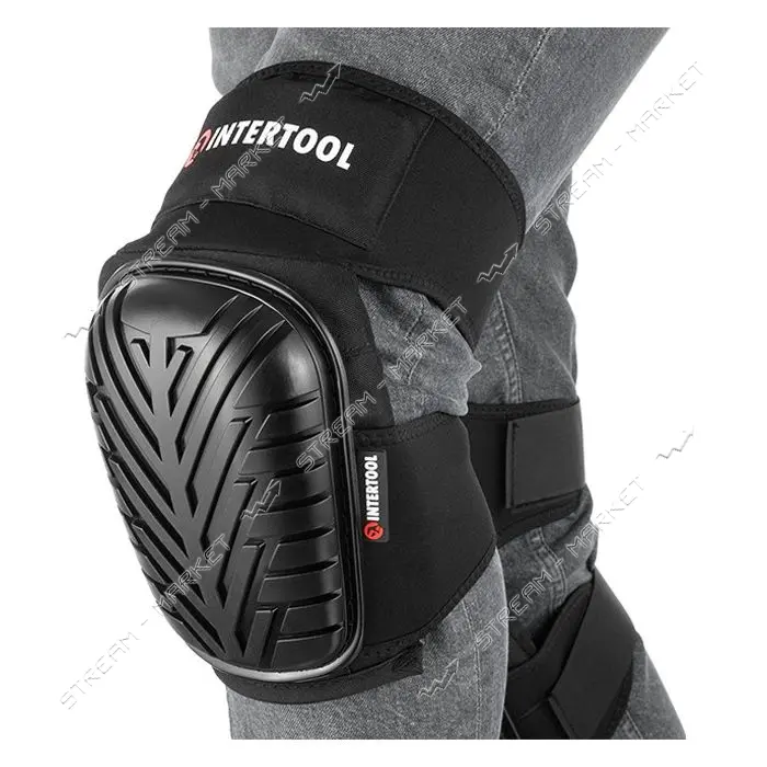 Наколенники защитные Intertool SP-0056 противоскользящие накладки из ПВХ ткань 600D гелевые подуш.
