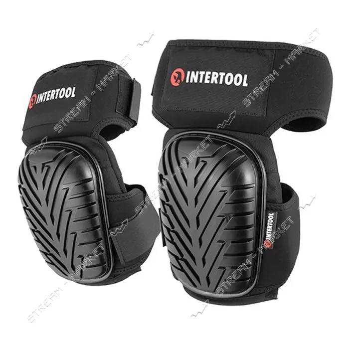 Наколенники защитные Intertool SP-0056 противоскользящие накладки из ПВХ ткань 600D гелевые подуш.