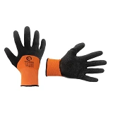 Перчатки трикотажные Intertool SP-0117 синтет. покрытая черным вспенен. латексом 10"
