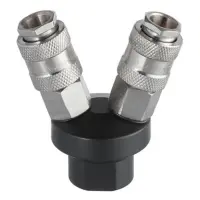 Разветвитель воздуха Intertool PT-1852 1/4" на 2 выхода V-образный с быстроразъемными соединениями