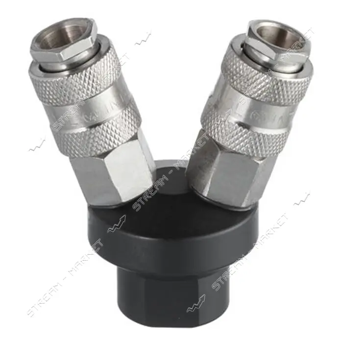 Разветвитель воздуха Intertool PT-1852 1/4" на 2 выхода V-образный с быстроразъемными соединениями