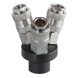 Разветвитель воздуха Intertool PT-1853 1/4" на 3 выхода W-образный с быстроразъемными соединениями