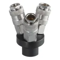 Разветвитель воздуха Intertool PT-1853 1/4" на 3 выхода W-образный с быстроразъемными соединениями
