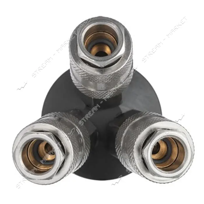 Разветвитель воздуха Intertool PT-1853 1/4" на 3 выхода W-образный с быстроразъемными соединениями