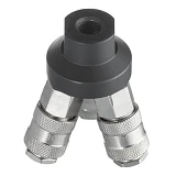 Разветвитель воздуха Intertool PT-1853 1/4" на 3 выхода W-образный с быстроразъемными соединениями