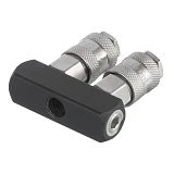 Разветвитель воздуха Intertool PT-1854 1/4" на 2 выхода прямой с быстроразъемными соединениями 10