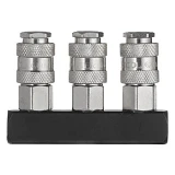 Разветвитель воздуха Intertool PT-1855 1/4" на 3 выхода прямой с быстроразъемными соединениями 10   