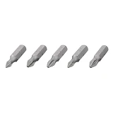 Комплект отверточных насадок Intertool VT-0210 PH1 PH2 PZ1 PZ2 1/4"x25мм S2 5шт Storm