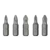 Комплект отверточных насадок Intertool VT-0210 PH1 PH2 PZ1 PZ2 1/4"x25мм S2 5шт Storm
