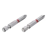 Комплект отверточных насадок Intertool PH2 1/4"x50мм S2 2шт Storm