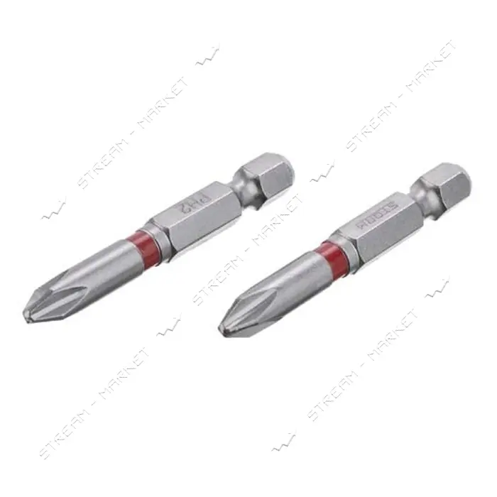 Комплект отверточных насадок Intertool PH2 1/4"x50мм S2 2шт Storm