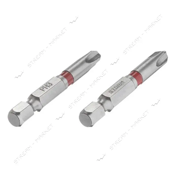 Комплект отверточных насадок Intertool VT-0213 PH3 1/4"x50мм S2 2шт Storm