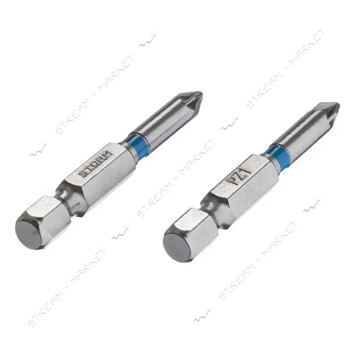 Комплект отверточных насадок Intertool VT-0214 PZ1 1/4"x50мм S2 2шт Storm                           