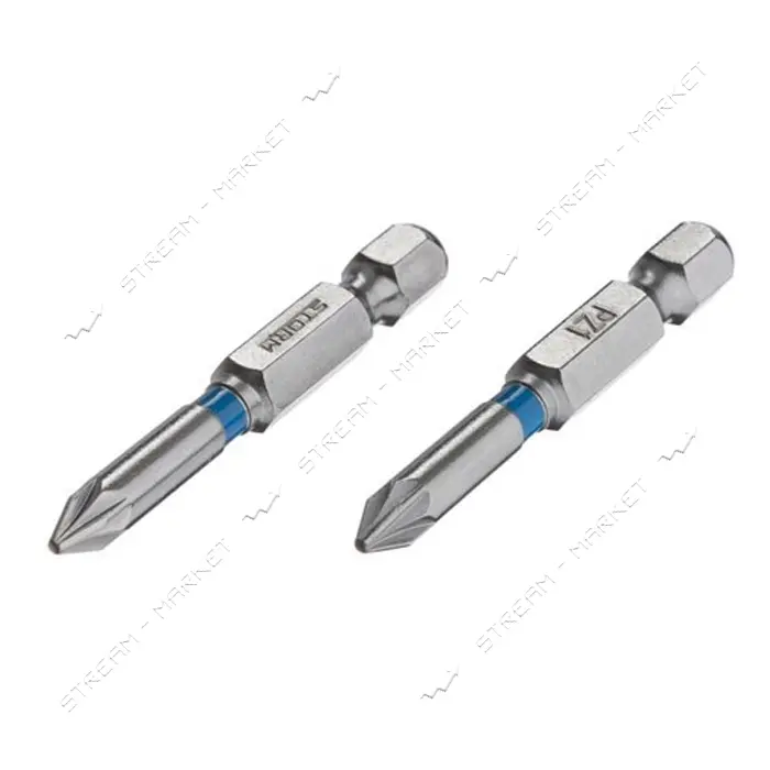 Комплект отверточных насадок Intertool VT-0214 PZ1 1/4"x50мм S2 2шт Storm                           