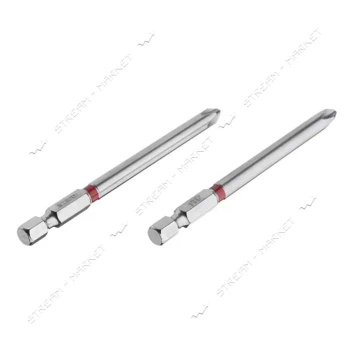Комплект отверточных насадок Intertool VT-0224 PH2 1/4"x90мм S2 2шт Storm                           