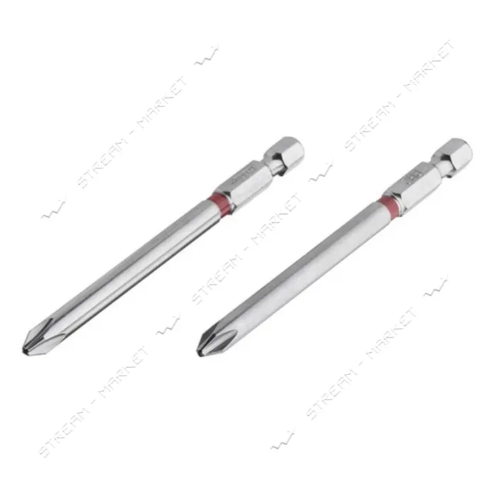Комплект отверточных насадок Intertool VT-0224 PH2 1/4"x90мм S2 2шт Storm                           