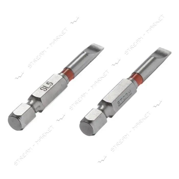 Комплект отверточных насадок Intertool VT-0229 SL 5x50 1/4" S2 2шт Storm                            
