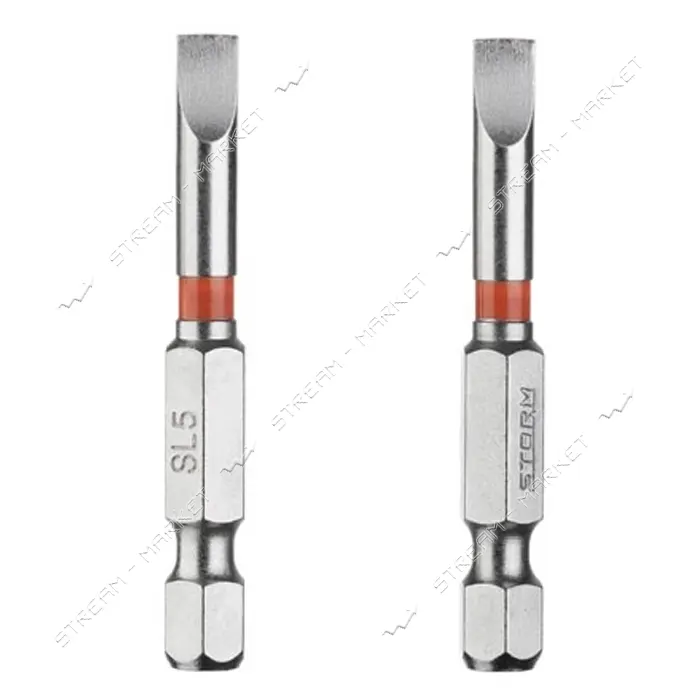 Комплект отверточных насадок Intertool VT-0229 SL 5x50 1/4" S2 2шт Storm                            