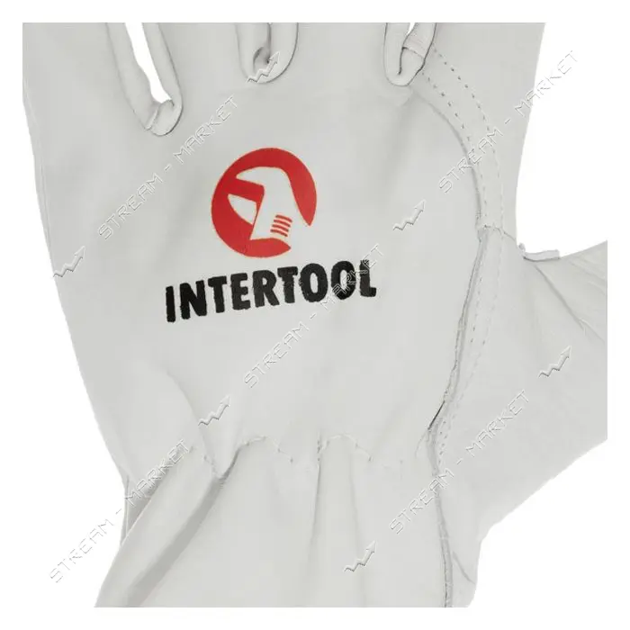 Перчатки кожаные Intertool SP-0171 из высококачественной воловьей кожи 10" Driver Style             