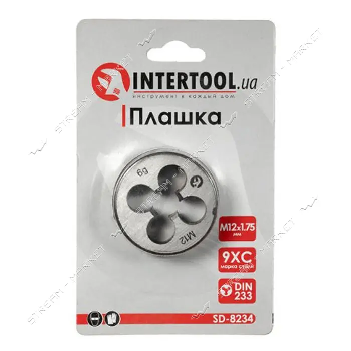 Плашка Intertool SD-8234 M12x1.75мм