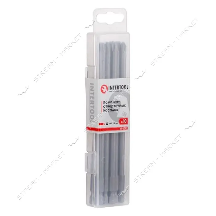 Комплект отверточных насадок Intertool VT-0073 PH2x150мм 10шт                                       