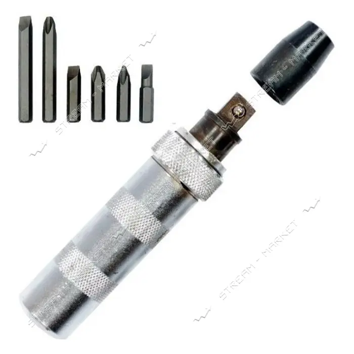 Отвертка ударная с комплектом насадок Intertool HT-0430 6ед