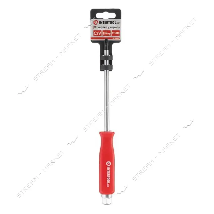 Отвертка ударная Intertool HT-0489 PH3x150мм CrV                                                    
