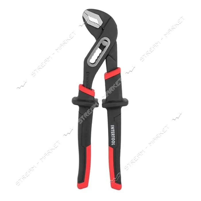 Клещи сантехнические Intertool NT-0165 250мм кованая сталь 40CrV двухкомпнентные рукоятки STORM