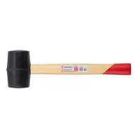 Киянка резиновая Intertool HT-0236 350г 50мм деревянная ручка черная резина                         