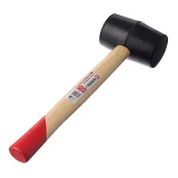 Киянка резиновая Intertool HT-0236 350г 50мм деревянная ручка черная резина                         