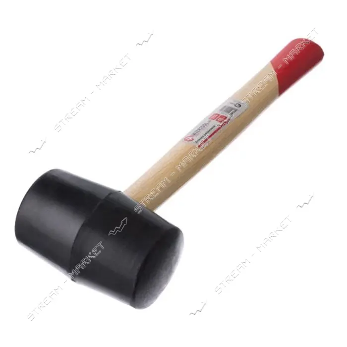Киянка резиновая Intertool HT-0236 350г 50мм деревянная ручка черная резина                         