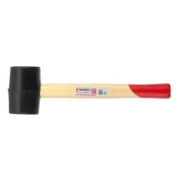 Киянка резиновая Intertool HT-0237 450г 60мм деревянная ручка черная резина                         