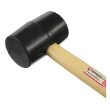 Киянка резиновая Intertool HT-0237 450г 60мм деревянная ручка черная резина                         