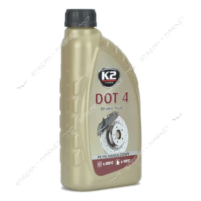 Тормозная жидкость K2 Brake Fluid Turbo Dot 4 1л