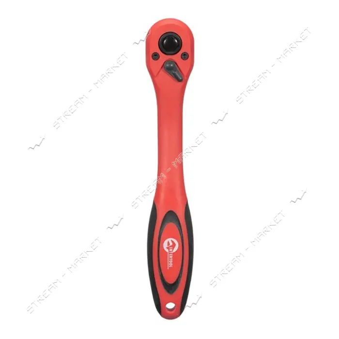Рукоятка с трещоточной головкой Intertool HT-2108 с храповым механизмом на 72 зуба 3/8'' изогнутая
