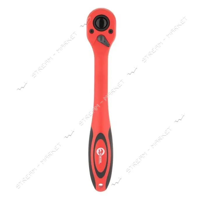 Рукоятка с трещоточной головкой Intertool HT-2109 с храповым механизмом на 72 зуба 1/2'' изогнутая  