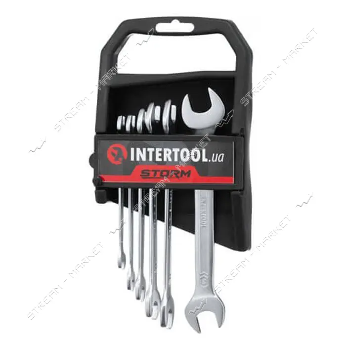 Набор рожковых ключей Intertool XT-1101 6-17мм Cr-V 6шт покрытие сатин-хром