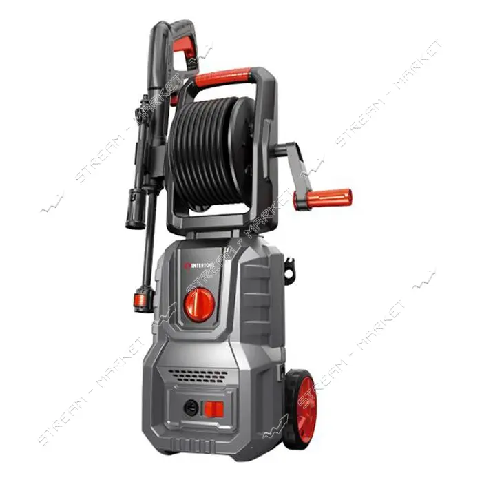 Мойка высокого давления Intertool DT-1516 1800Вт ном.6-7л/мин макс 7л/мин 100-140бар шланг 5м       