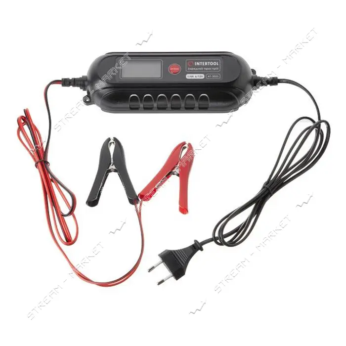 Зарядное устройство Intertool AT-3023 6/12В 0.8/3.8А 230В зимний реж.зарядки дисплей