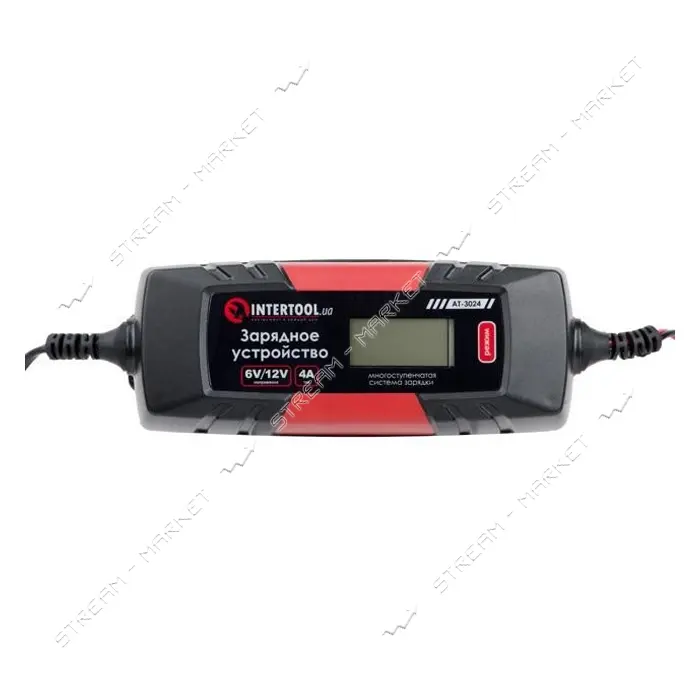 Зарядное устройство Intertool AT-3024 6/12В 4А 230В зимний режим зарядки плюс дисплей               