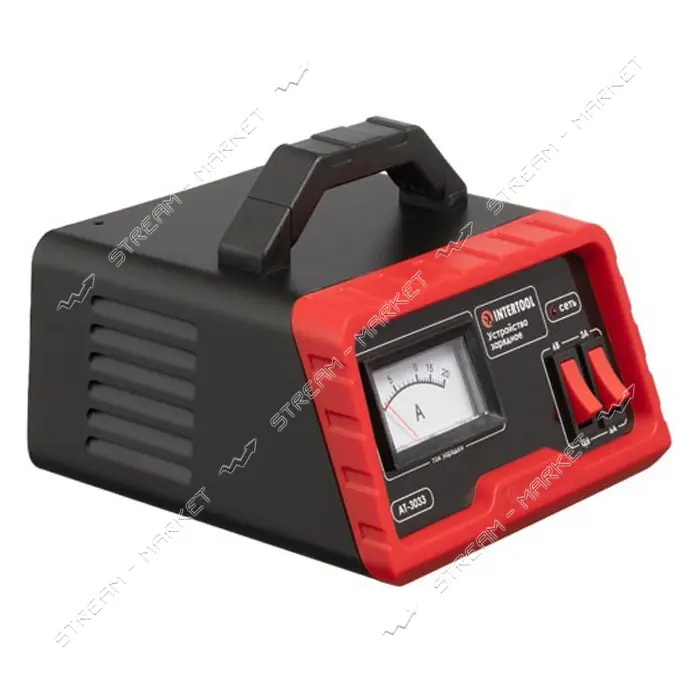 Устройство зарядное для аккумуляторов Intertool AT-3033 6/12В 3/6А 4-60Ач с трансформатором
