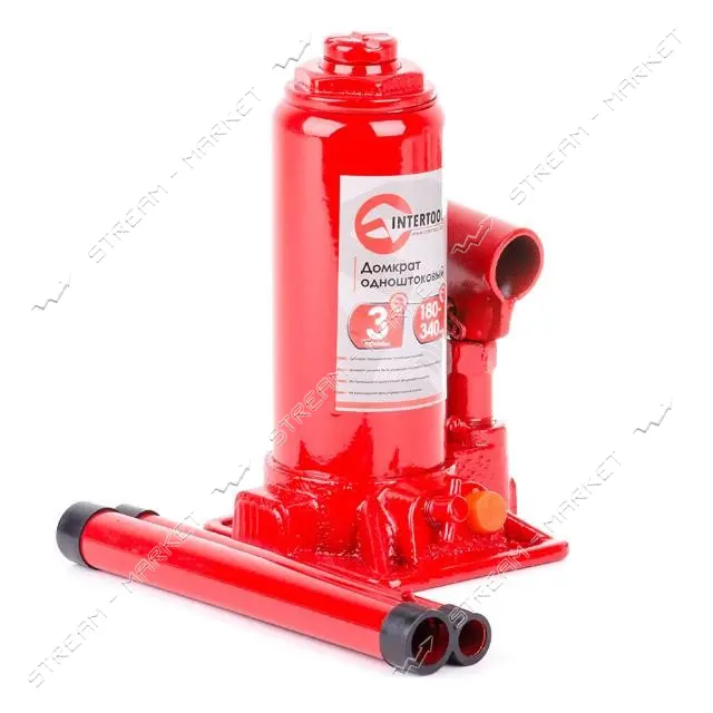 Домкрат столбик Intertool GT0022 одноштоковый 3т