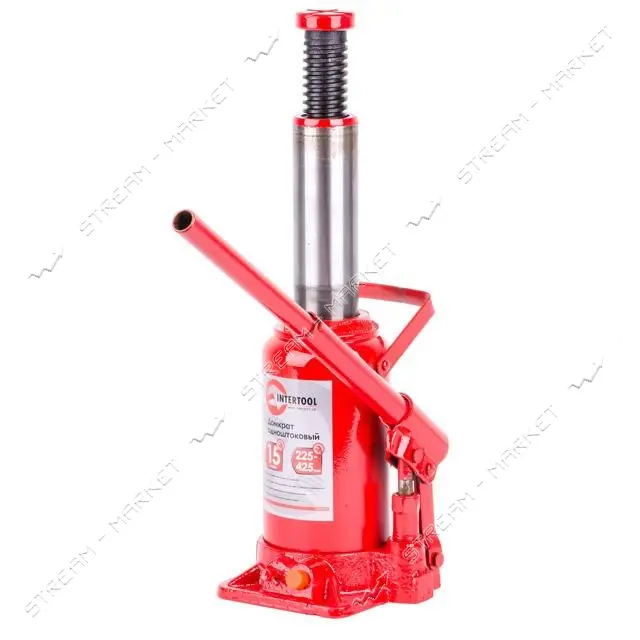 Домкрат столбик Intertool GT0027 одноштоковый 15т                                                   